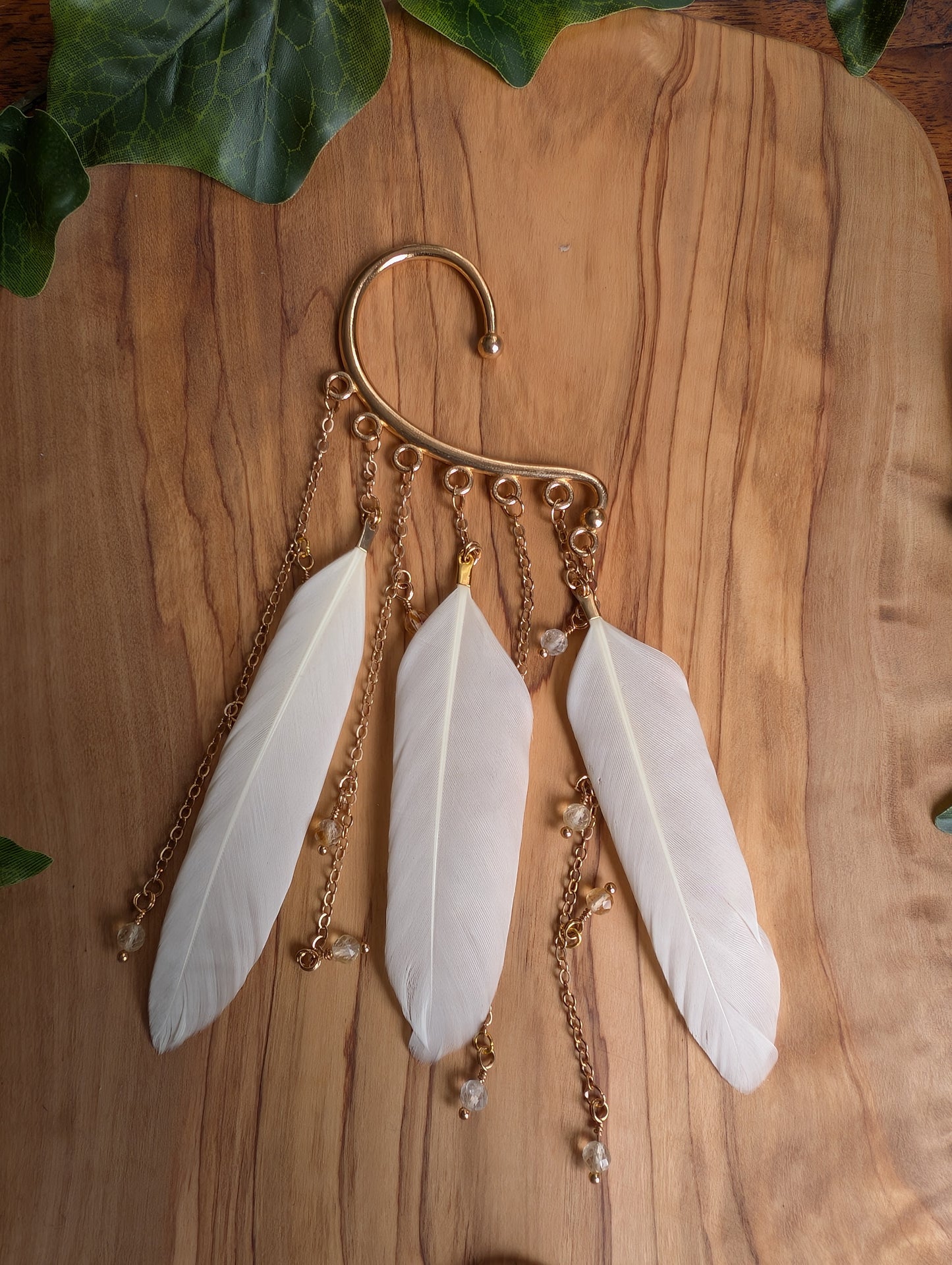 Earcuff with citrine beads