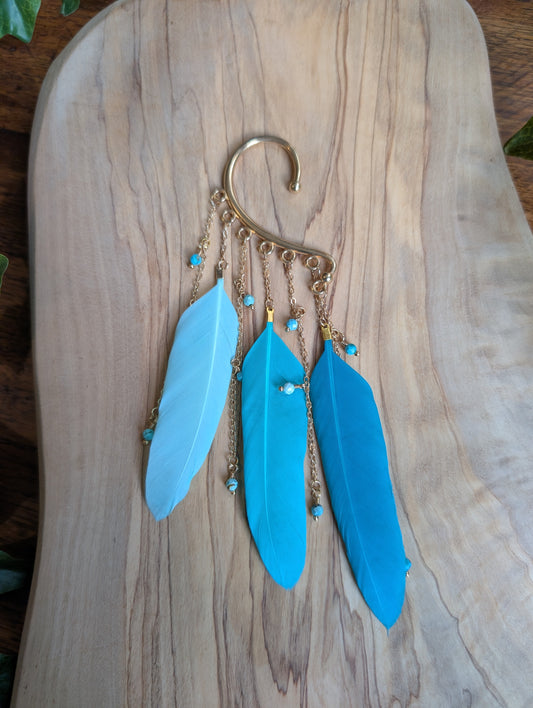 Earcuff with turquoise beads